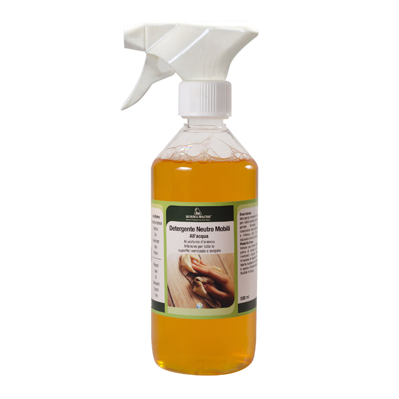with Orange Essential Oil Intensive
Cleaner for any varnished surface - WATERBORNE FURNITURE NEUTRAL DETERGENT - NAT0060