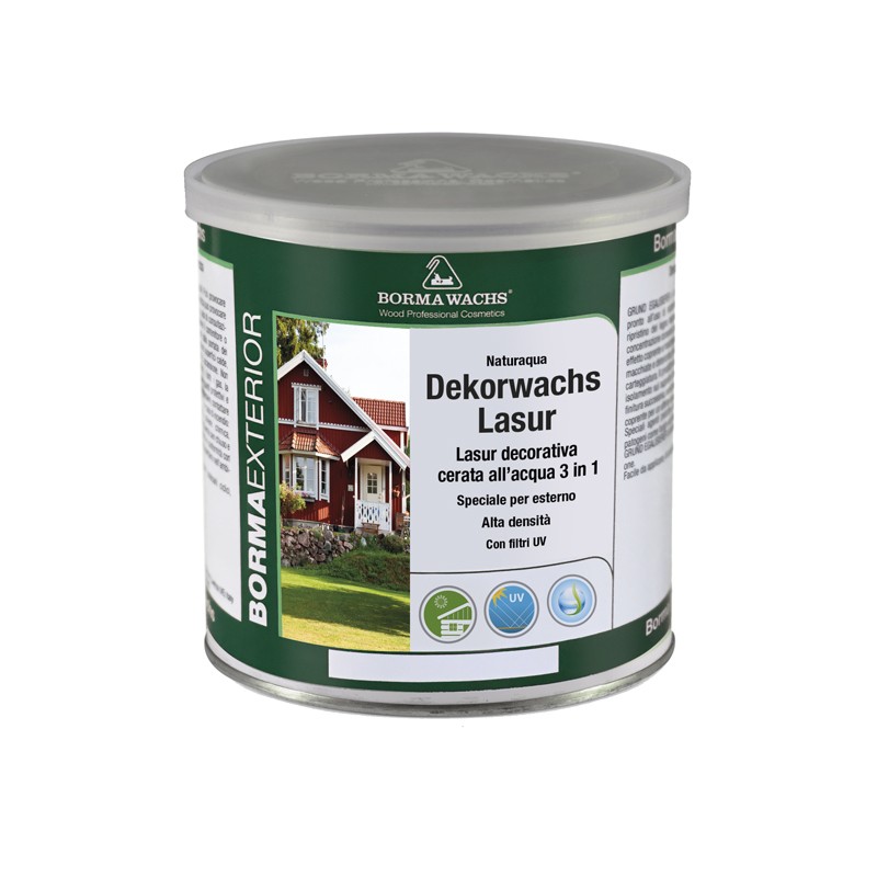 Enriched with Oil-Wax - Interior and exterior - Solid Colour Full Covering Finish - NATURAQUA DEKORWACHS LASUR SOLID 3IN1 - NAT3315XX-DEC